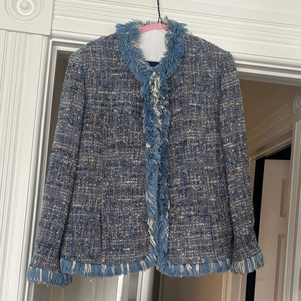 Women's Blue Tweed Jacket